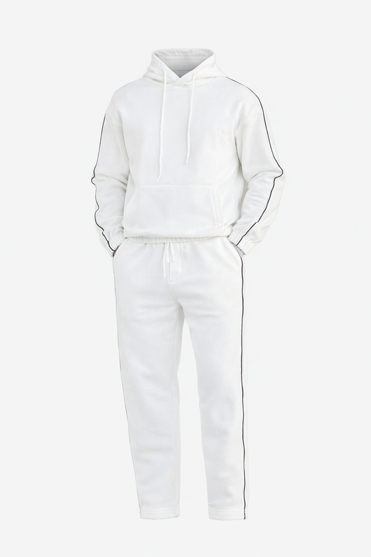 White Hoodie Set by O,Zero