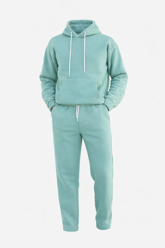Turquoise Hoodie Set by O,Zero