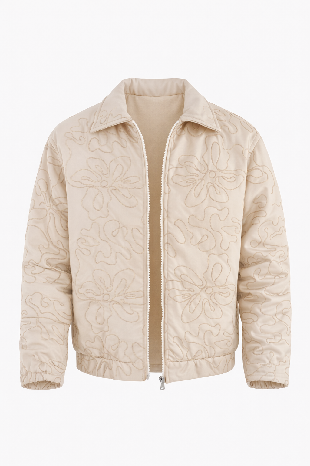 Beige Jacket by O,Zero
