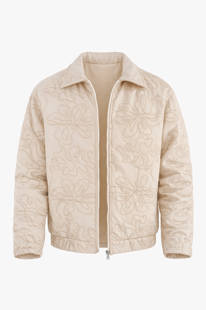 Beige Jacket by O,Zero