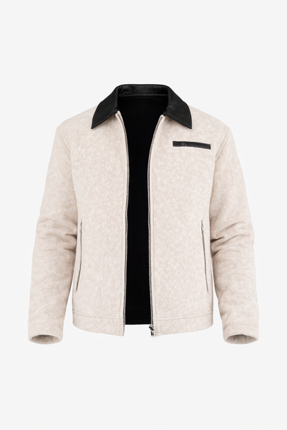 Beige Jacket by O,Zero