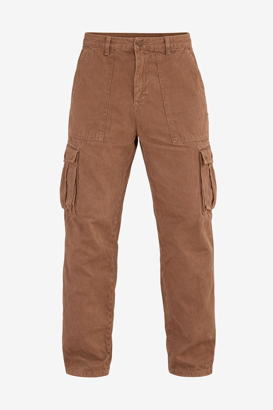 Brown Baggy Jeans by O,Zero