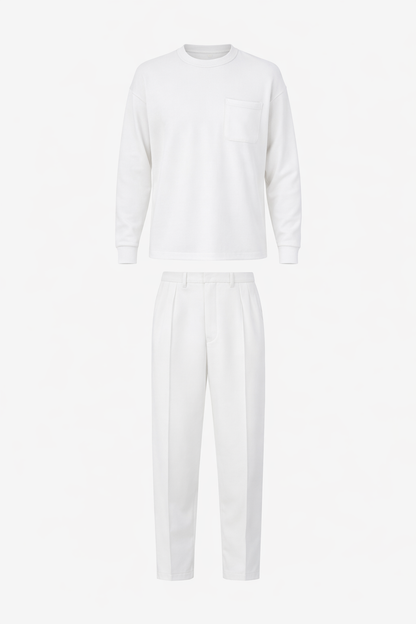White Set With Side Pocket by O,Zero