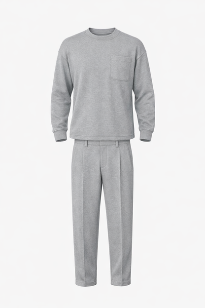 Gray Set With Side Pocket by O,Zero