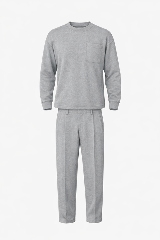 Gray Set With Side Pocket by O,Zero