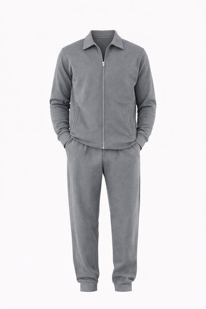 Grey Full Zip Set by O,Zero