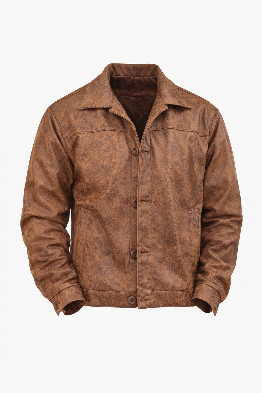 Brown Leather Jacket by O,Zero