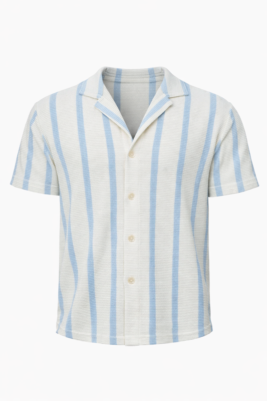 White and Blue Shirt by O,Zero