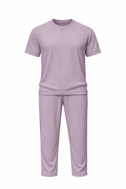 Grey Round Neck Set by O,Zero