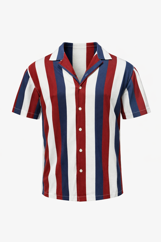 Striped Shirt With Red, White and Blue by O,Zero