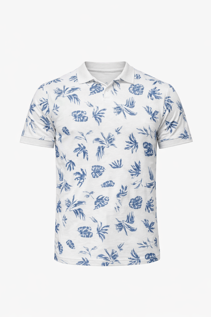 White and Blue Polo by O,Zero
