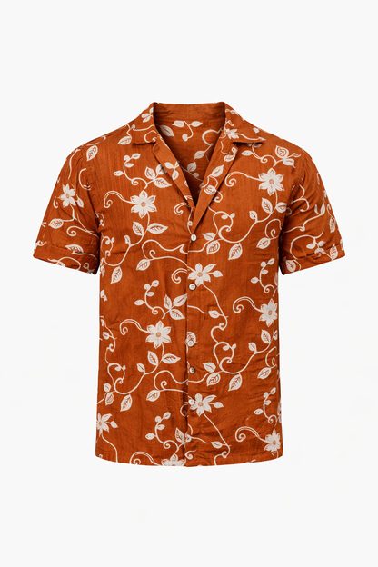 Brown and White Shirt by O,Zero