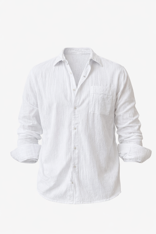 White Oversized Shirt by O,Zero