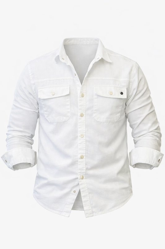 Long Sleeve White Shirt by O,Zero