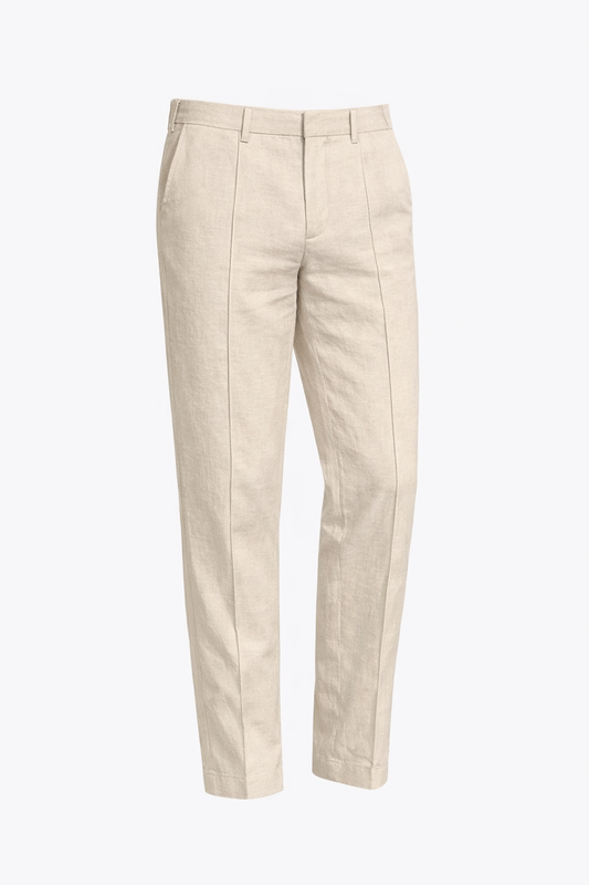 Light Beige Linen Pants by O,Zero