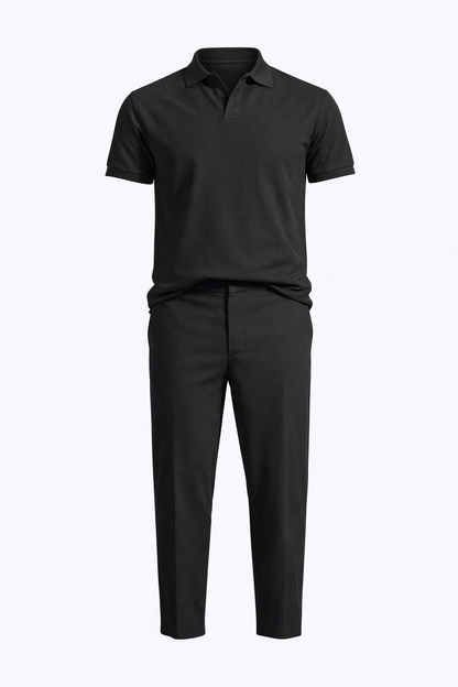 Black Polo Set by O,Zero