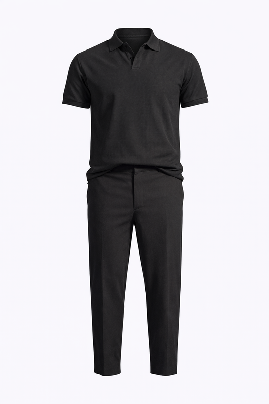 Black Polo Set by O,Zero