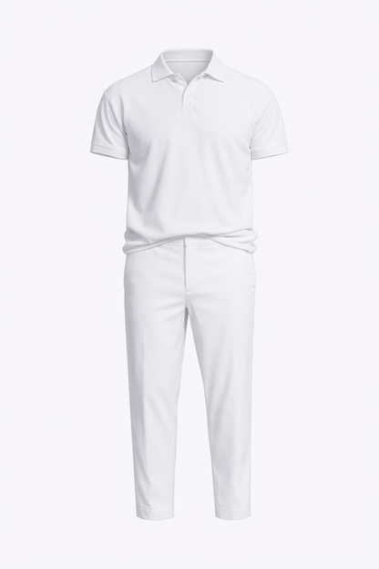 White Polo Set by O,Zero