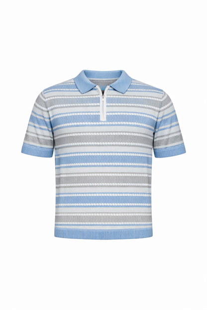 Blue and Grey Polo by O,Zero