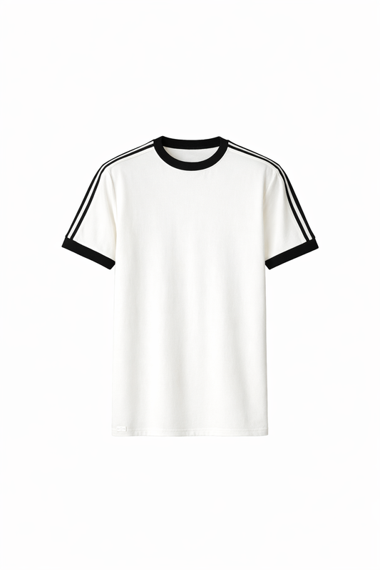 White Round Neck Set by O,Zero