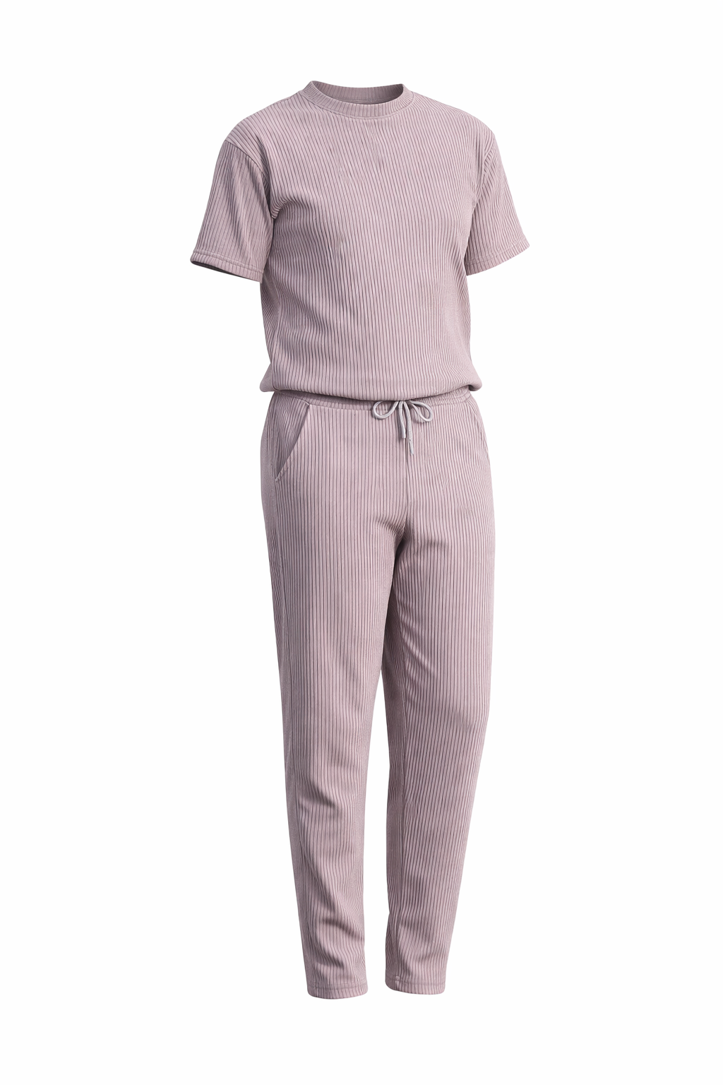 Grey T-Shirt Set by O,Zero