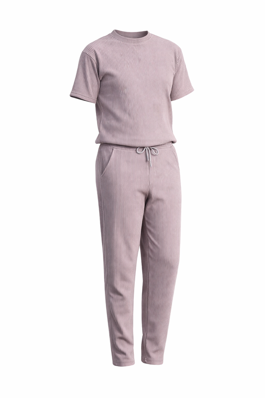 Grey T-Shirt Set by O,Zero