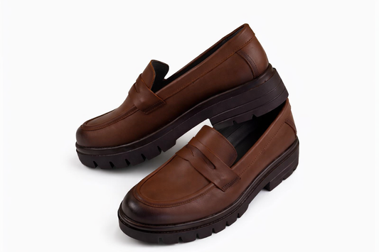 Dark Brown Classic Shoes by O,Zero