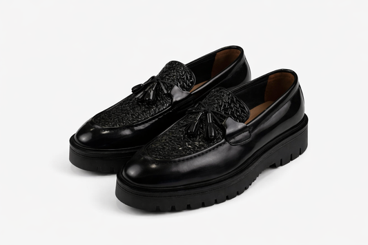 Black Tuxedo Loafers by O,Zero