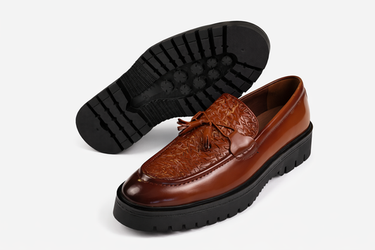 Leather Tuxedo Loafer by O,Zero