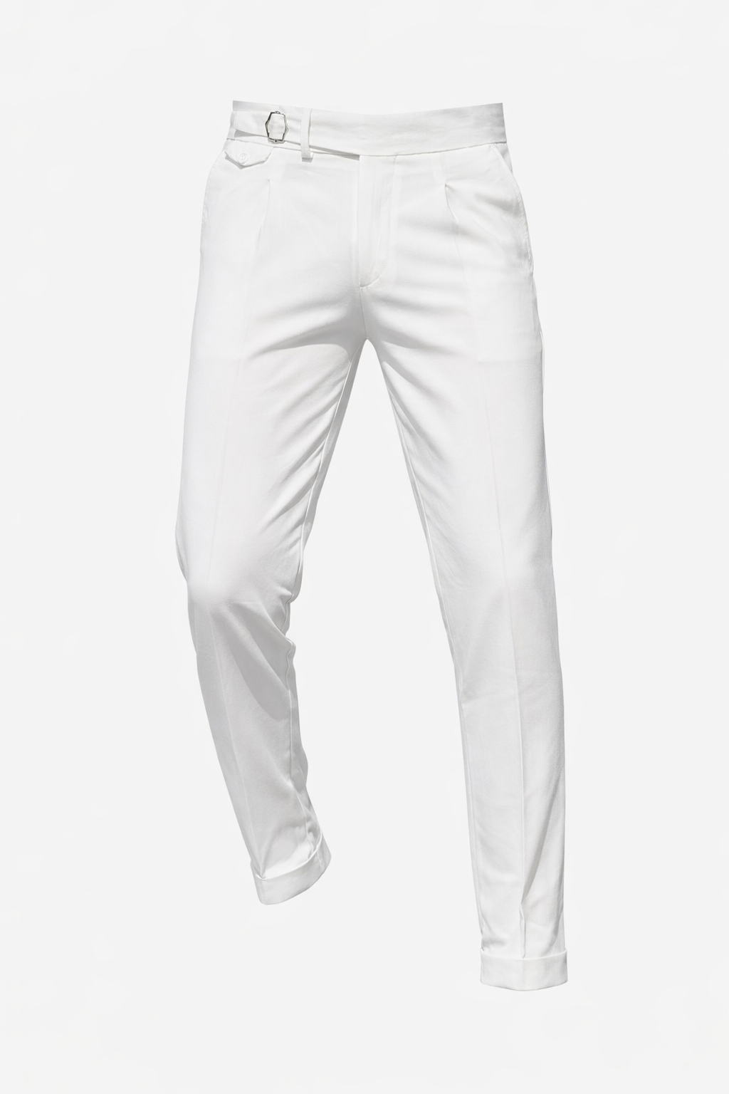 White High Waist Pants by O,Zero