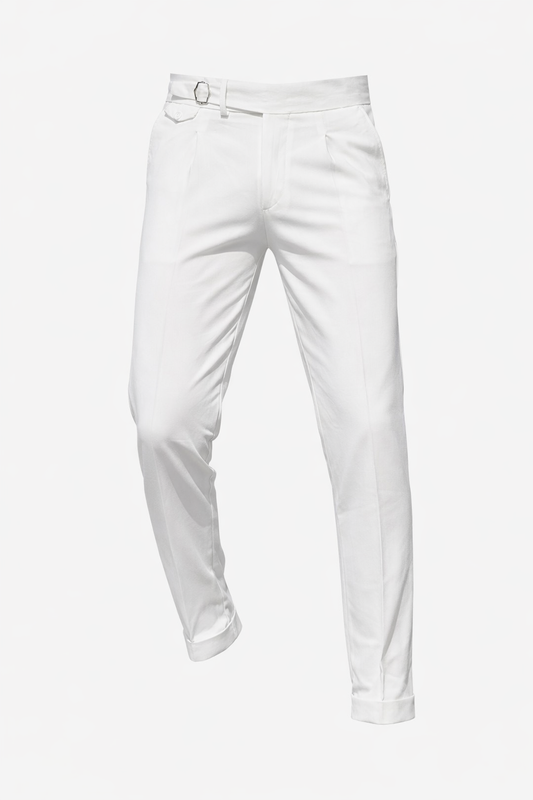 White High Waist Pants by O,Zero
