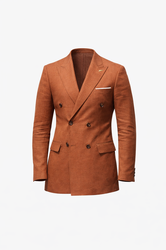 Brick Color Dobetti Blazer by O,Zero