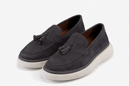 Blue Chamois Loafers by O,Zero