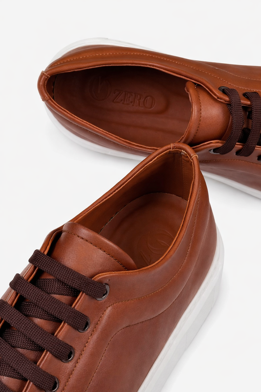 Brown Leather Shoes by O,Zero