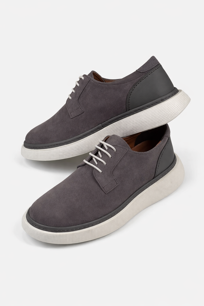 Grey Chamois Shoes by O,Zero