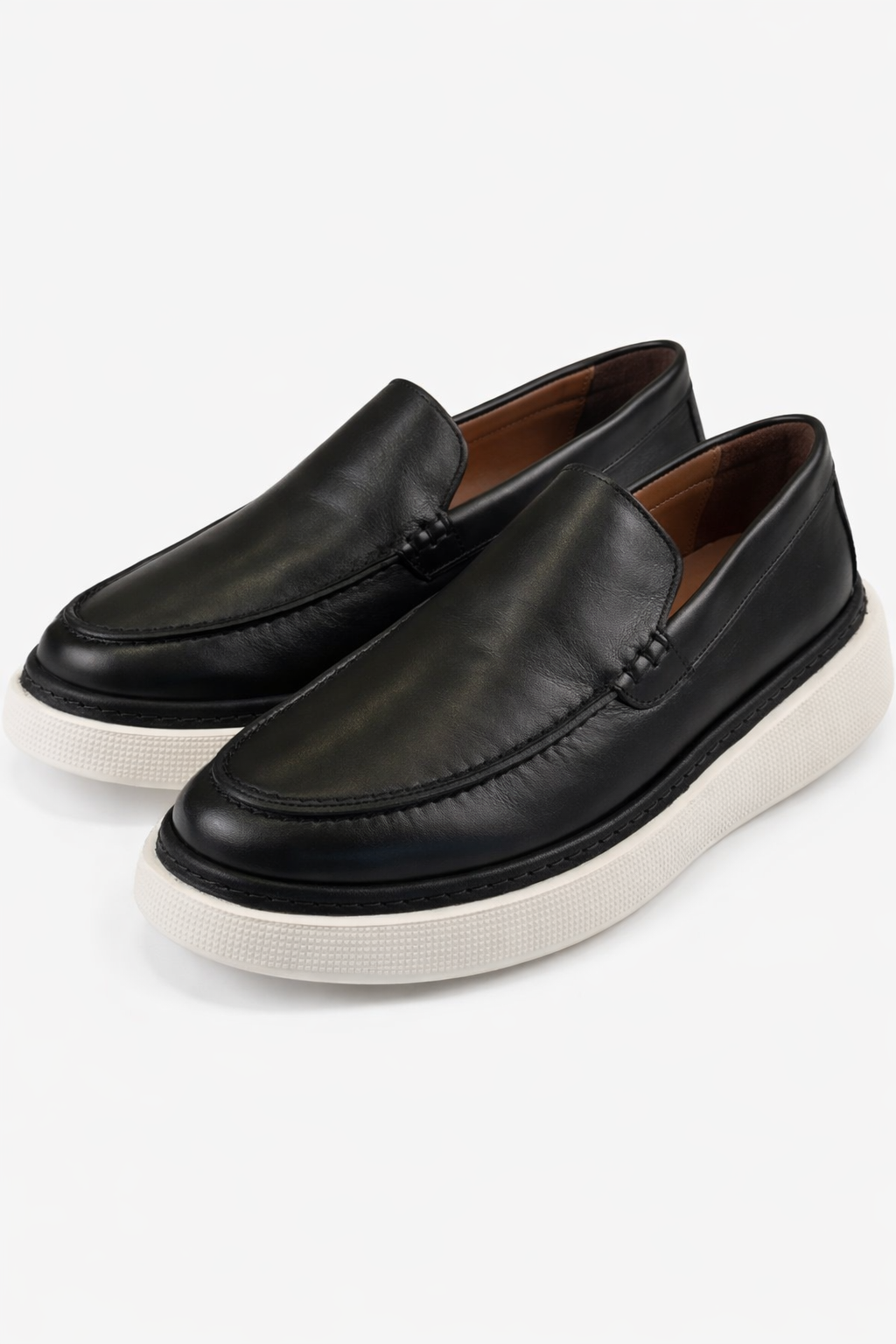 Black Leather Loafers by O,Zero