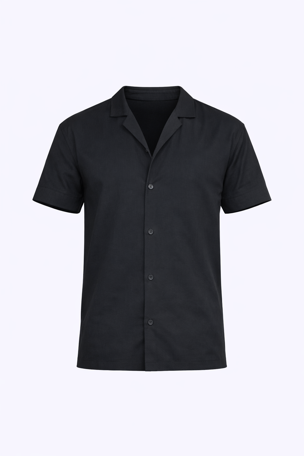Black Half Sleeve Shirt by O,Zero