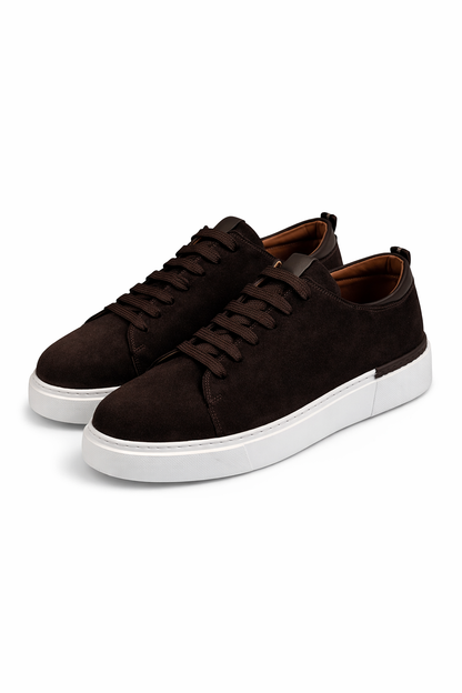 Dark Brown Chamois Shoes by O,Zero