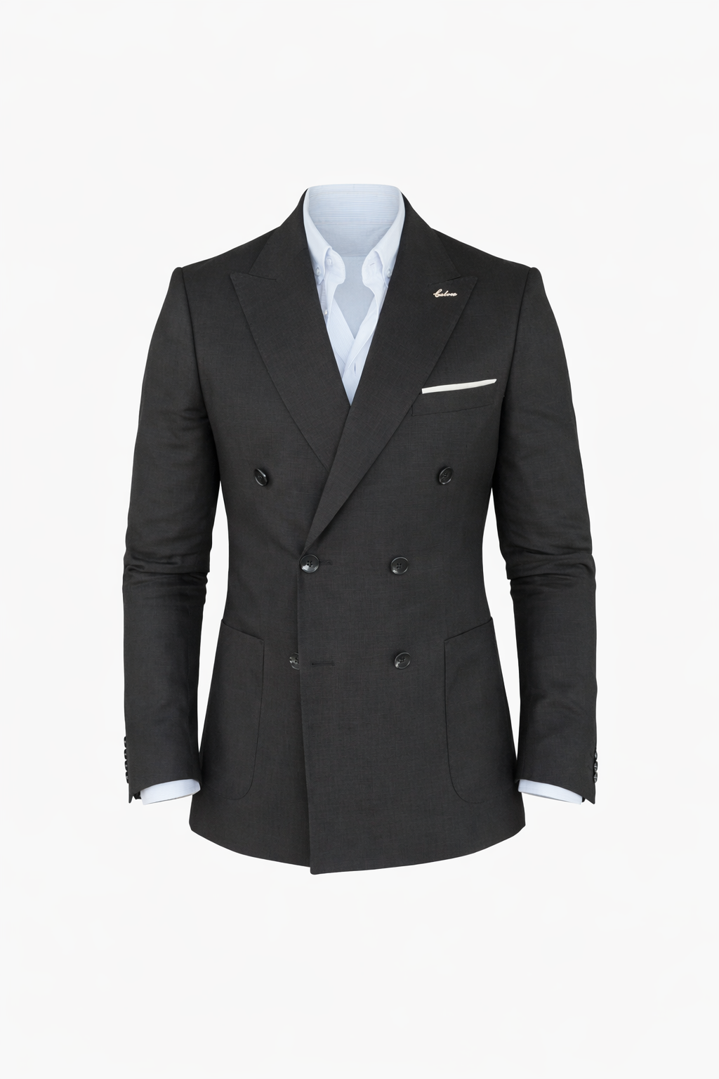 Black Double Button Blazer by O,Zero