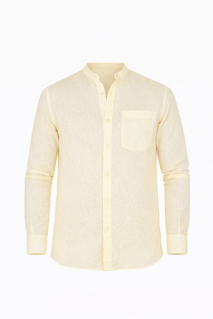 Butter Yellow Lenin Shirt by O,Zero