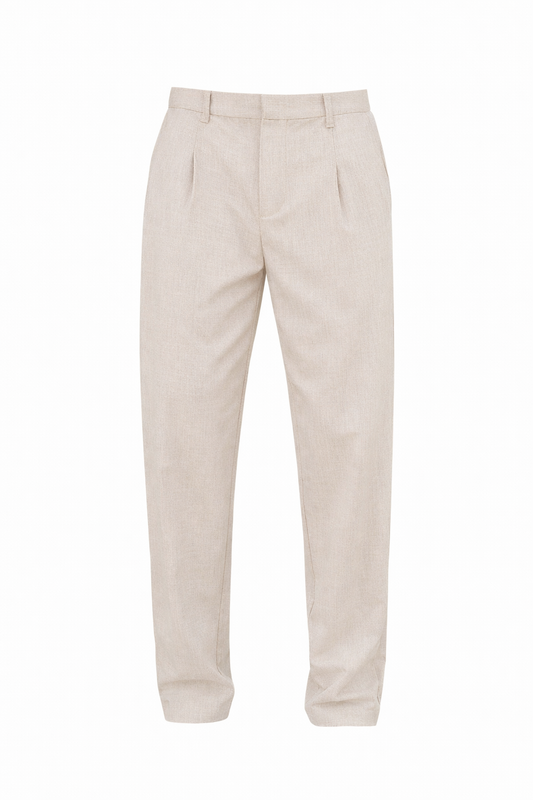 Light Beige Casual Pants by O,Zero