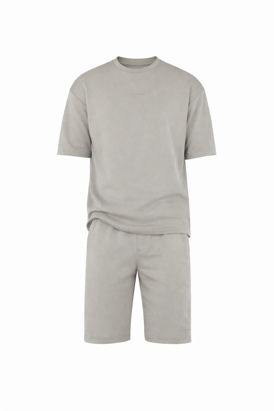 T-Shirt and Short Grey Set by O,Zero