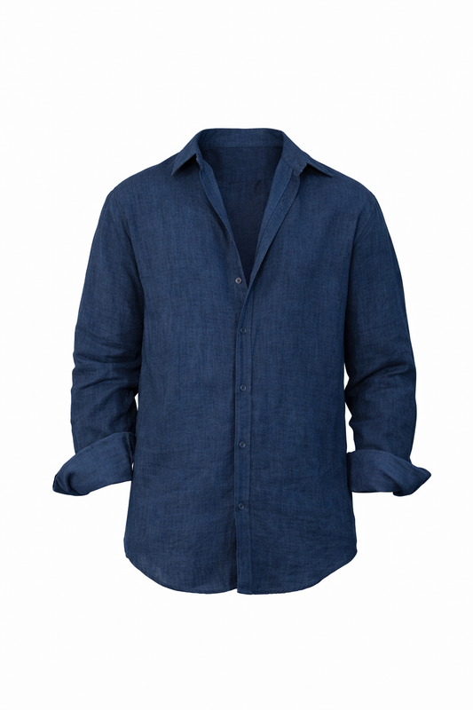 Navy Blue Shirt by O,Zero