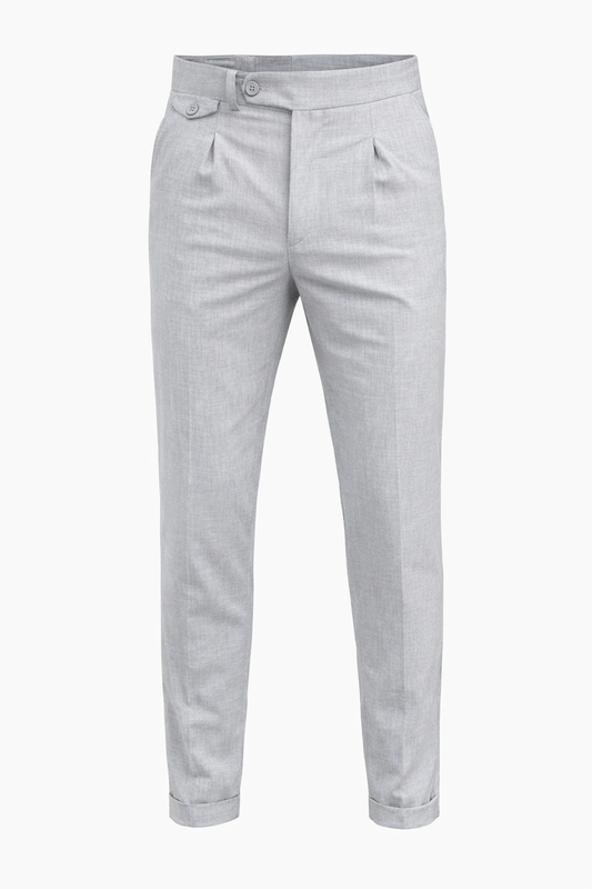 Light Grey High Waist Pants by O,Zero