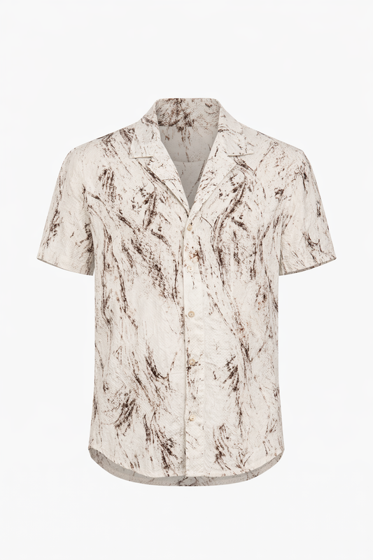 Floral Brown/Beige Shirt by O,Zero