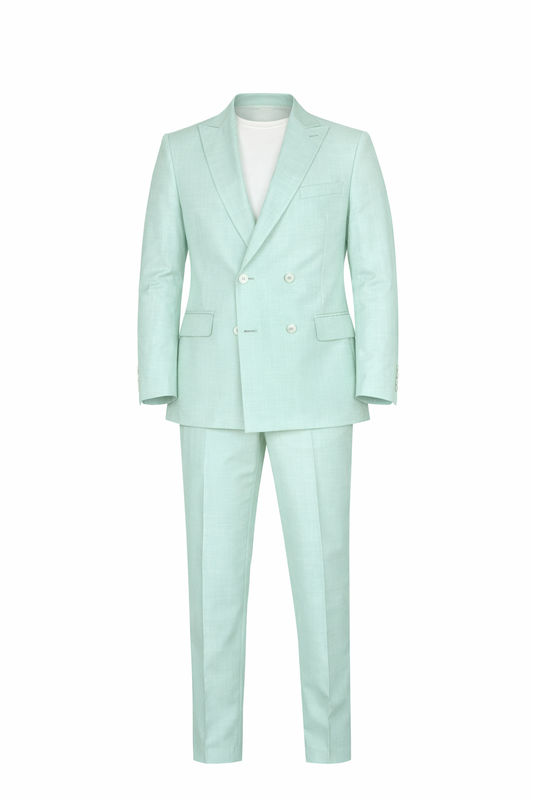 Aqua(Opal) Dubetti Peak Lapel Suit by O,Zero