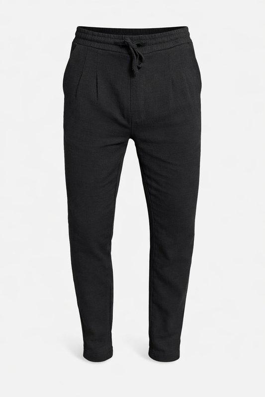 Black Linen Pants by O,Zero