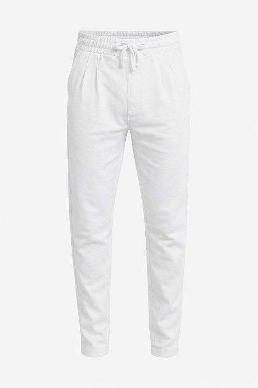 White Cotton Pants by O,Zero