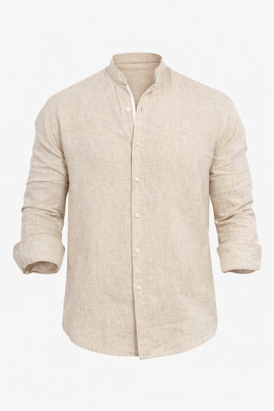 Light Beige Linen Shirt by O,Zero