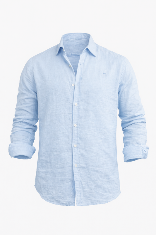 Light Blue Linen Shirt by O,Zero